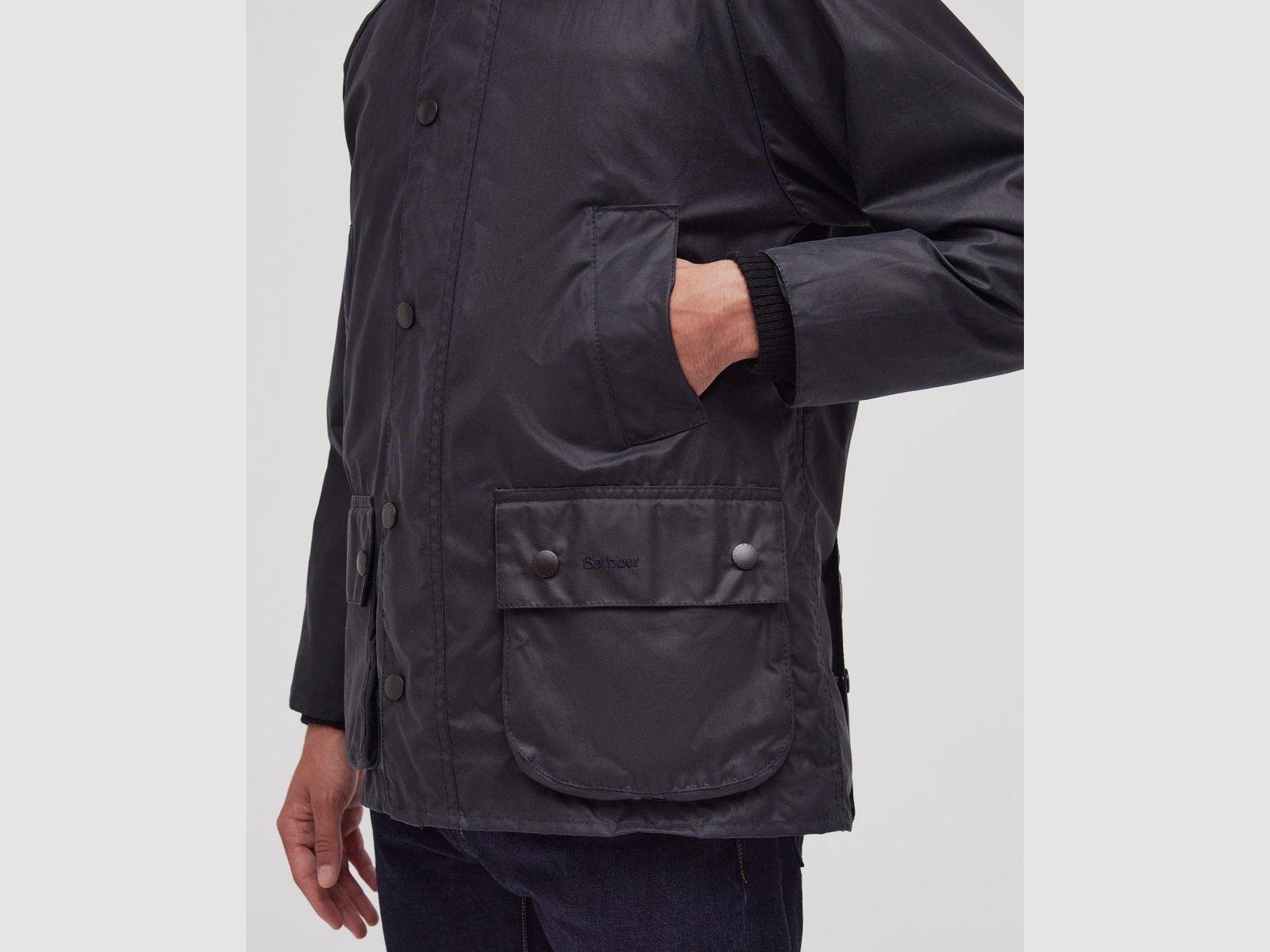 BARBOUR Woskowana kurtka Classic Bedale Navy