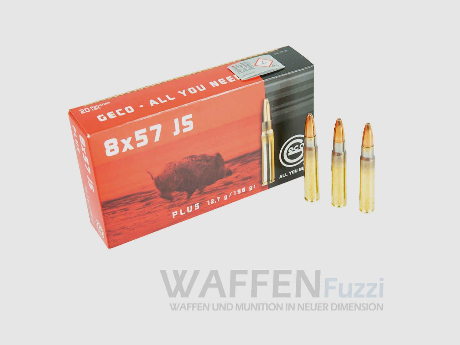 Geco Plus caliber 8x57JS hunting ammunition 196gr