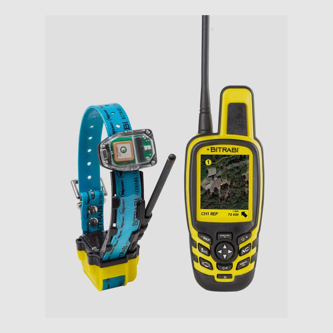 Kit MITO 5300 collare satellitare GPS e GSM per cani da caccia + BS PLANET 3000 OPENMAP UNICO localizzatore satellitare