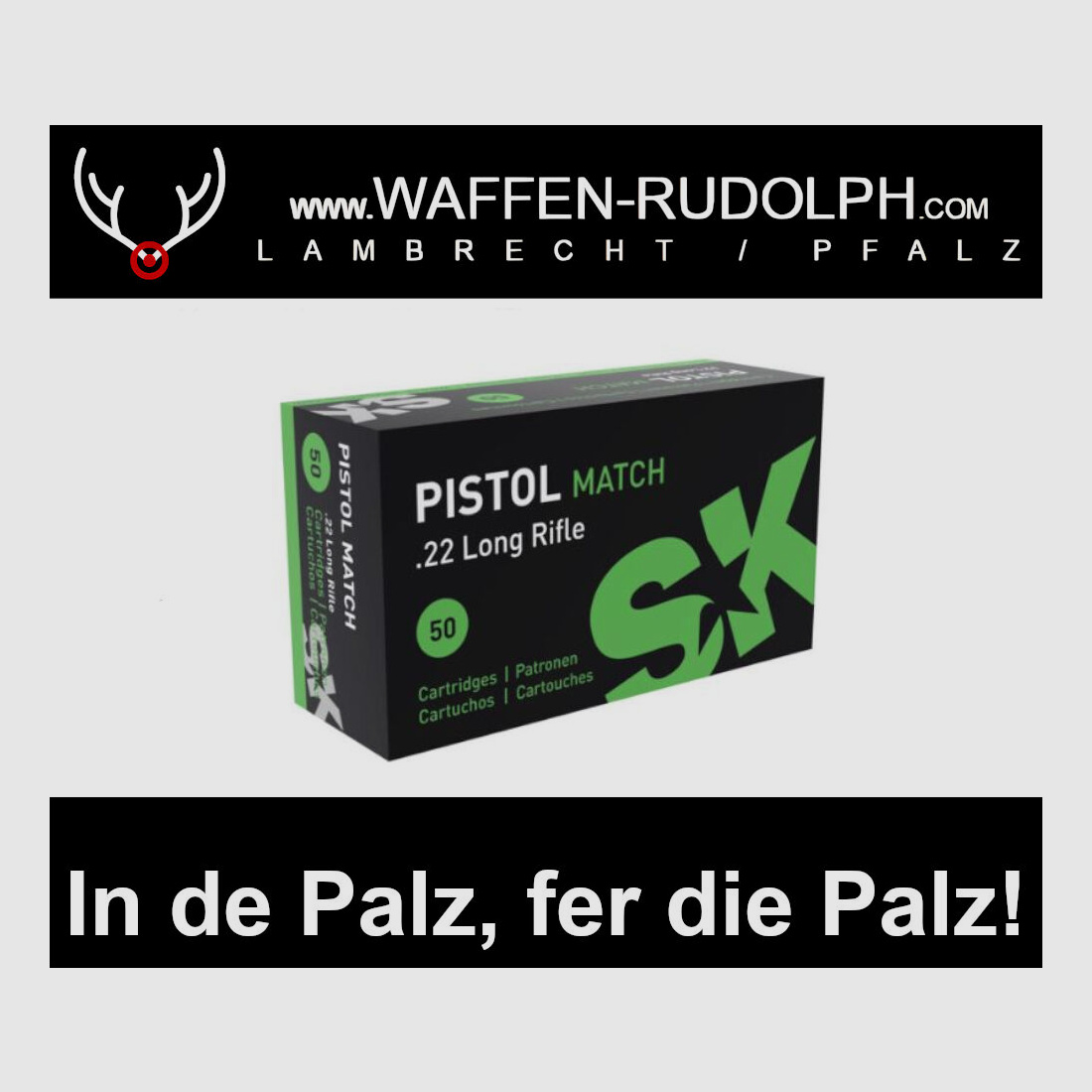 SK Pistol Match .22 lr. Opakowanie: 50 strzałów *Wymagane zezwolenie EWB