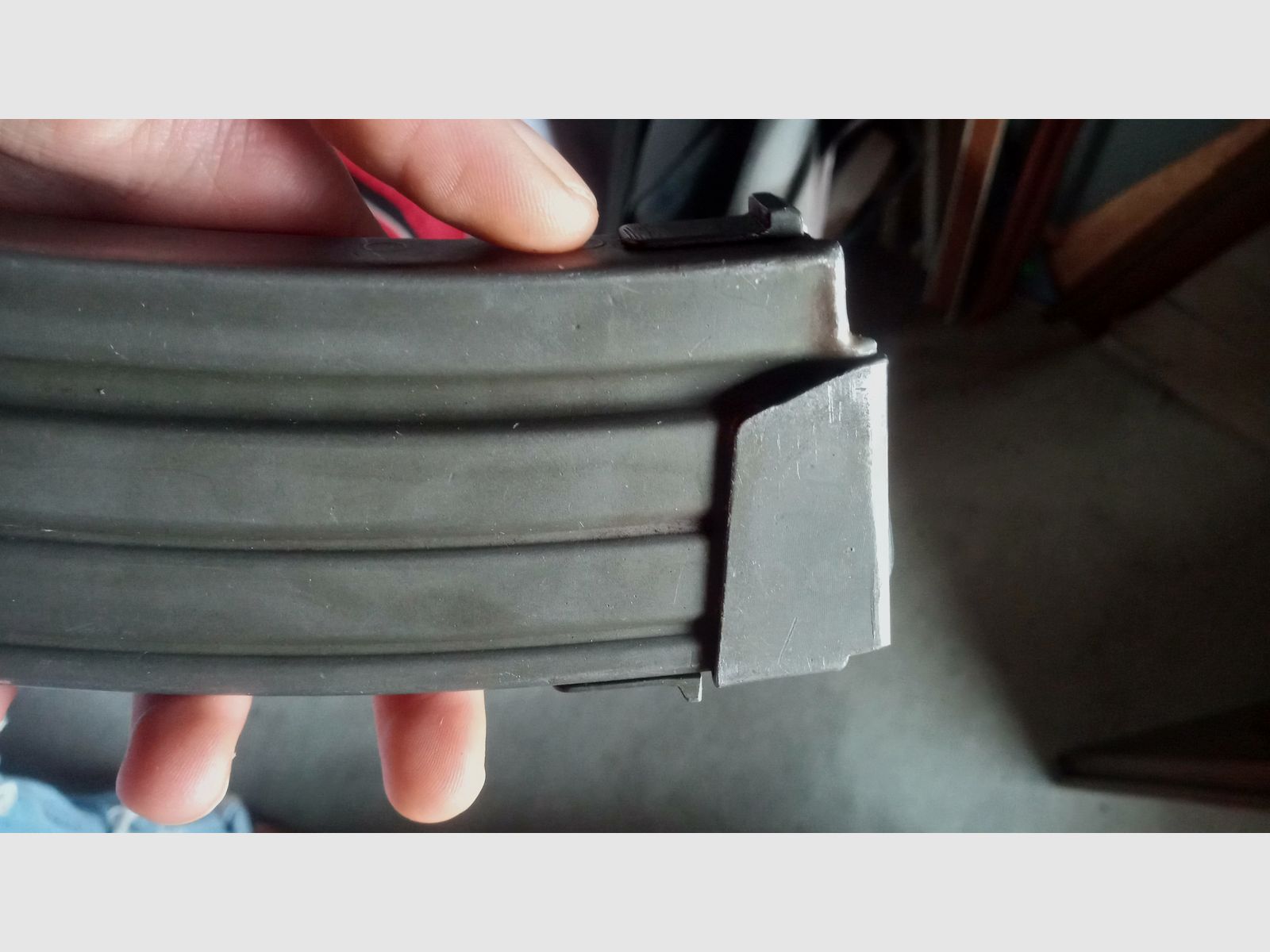 Galil Stahl Deko Magazin grau phosphatiert (unbrauchbar/deaktiviert) / passt in AKM AK47 Schacht somit auch GSG Cybergun China-Yunker