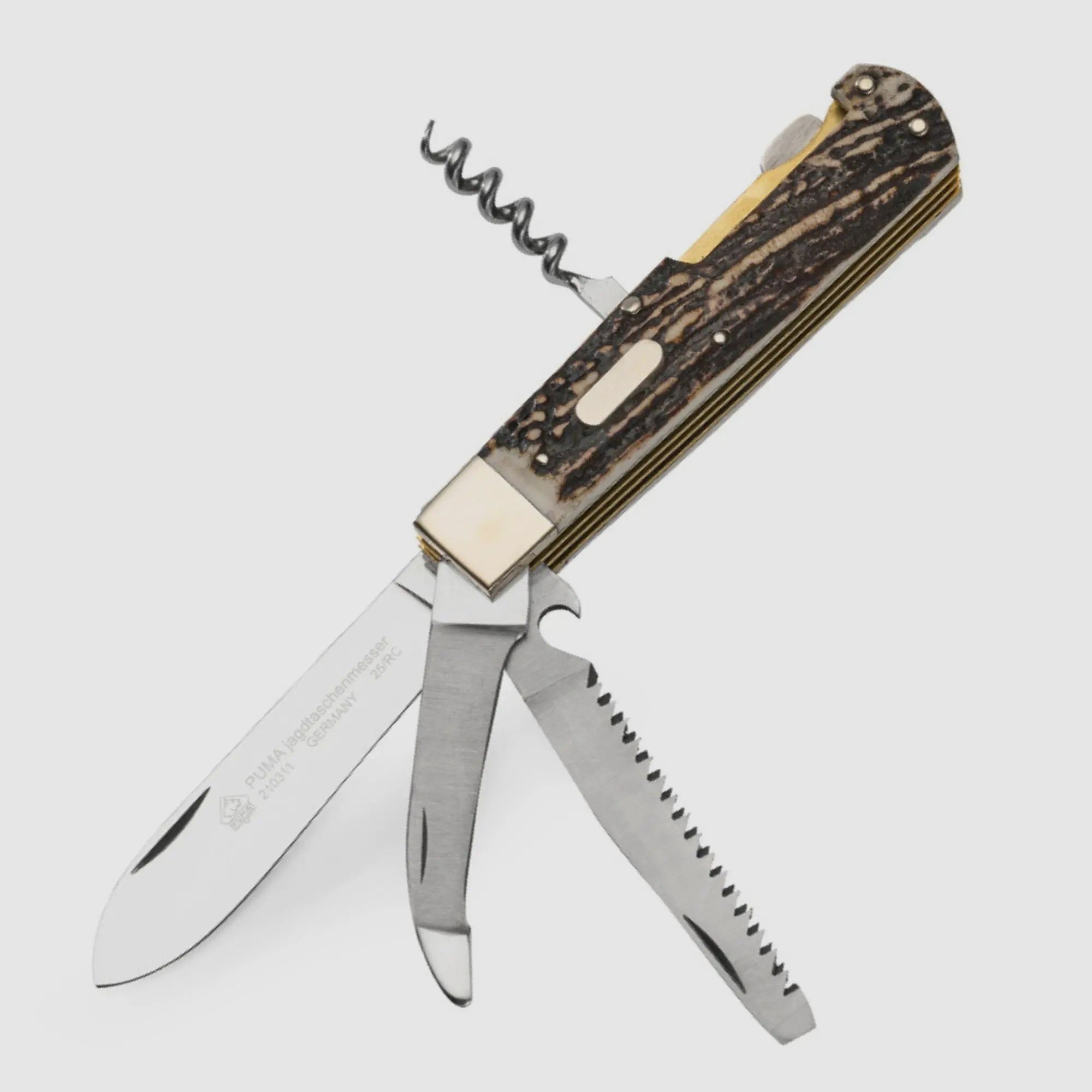 Couteau de poche de chasse PUMA 4 pièces édition FAOS "Cerf"
