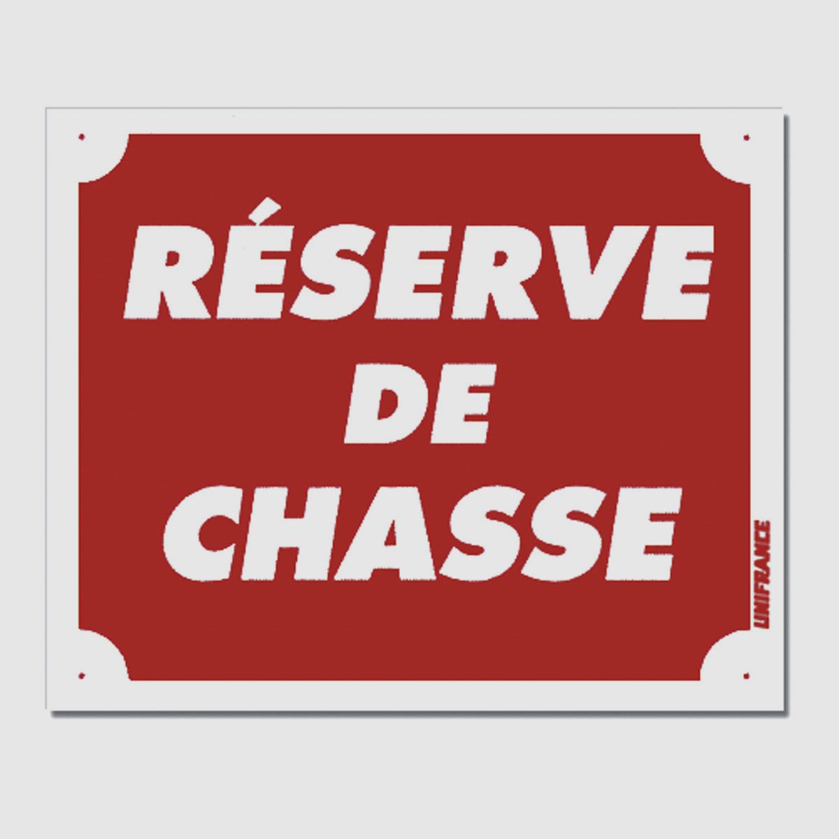 Cartel "Reserva de caza"