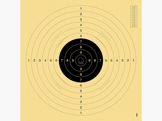 Obiettivo per pistola / calibro ridotto 55 x 52 cm con fessura di inserimento
