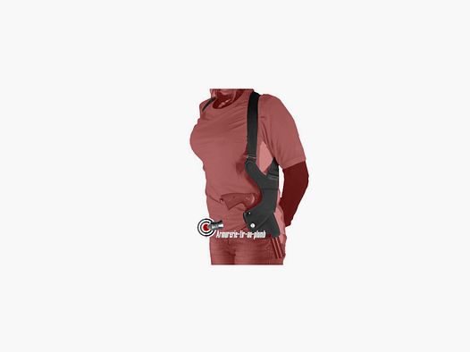 Holster verticale nero per 2 spalle - Destro
