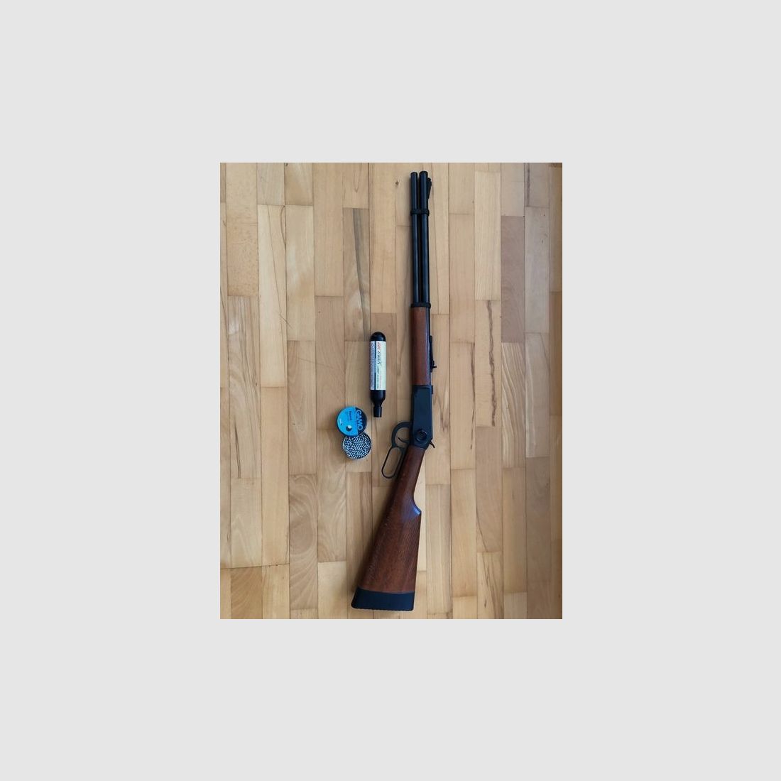Umarex Cowboy Rifle 88g Co2 GEWEHR inkl. Magazin + 88g CO2 Patrone + eine Dose Munition schwarz braun SET