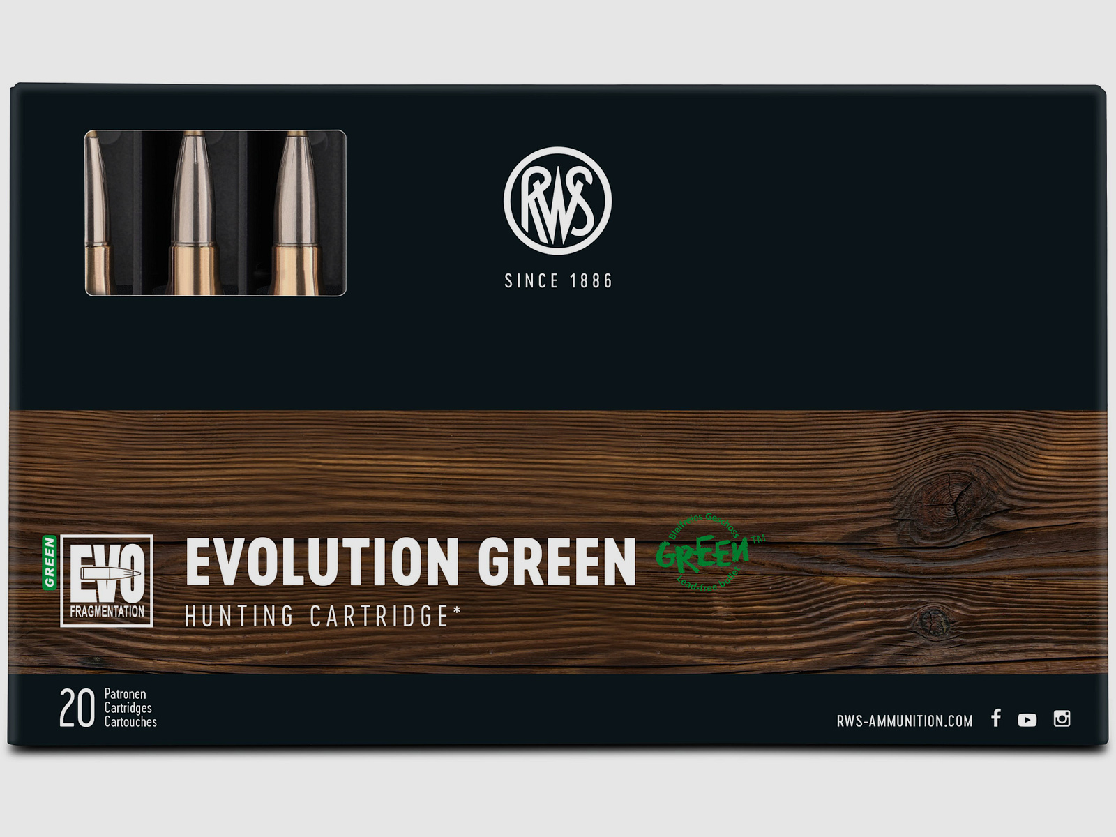 RWS 6,5x68 EVO Green 6,0g Bleifreie Büchsenpatronen