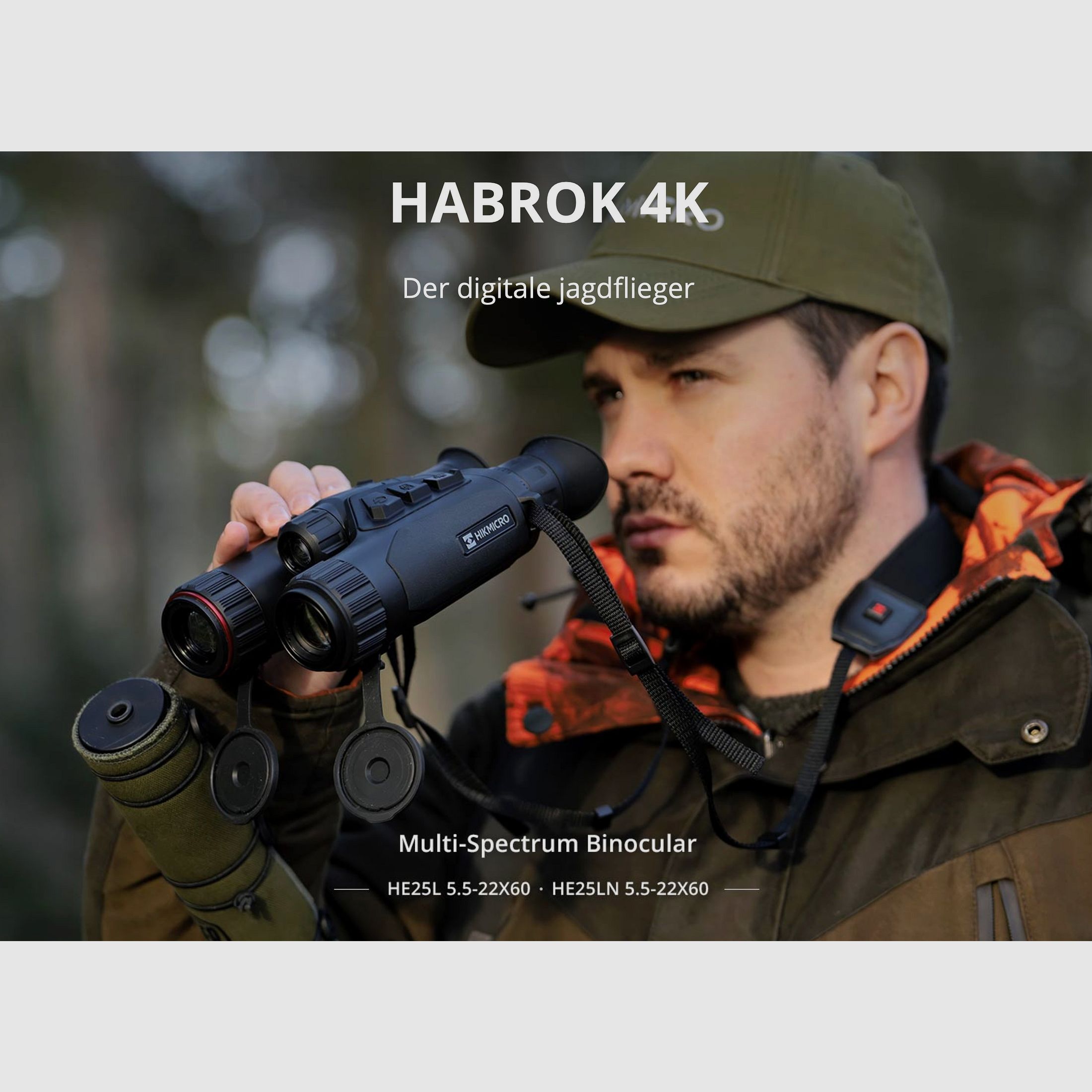 Hikmicro Binocular Habrok 4K HE25L 5.5-22x60 Wärmebild/Nachtsicht/Digitalkamera 850Nm 1920 x 1080