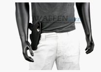 Gürtelholster mit Clip für große Pistolen mit justierbarem Knopfverschluss