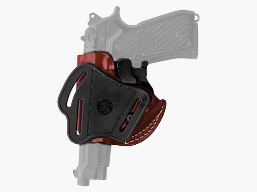 Techno-Loop-Holster mit Sicherung Beretta /92 /96 /98,CZ 75 SP01/75/85,Taurus PT 92/99/100/101 Without Rail,Tanfoglio Force,Zoraki 918 Schwarz Linkshänder