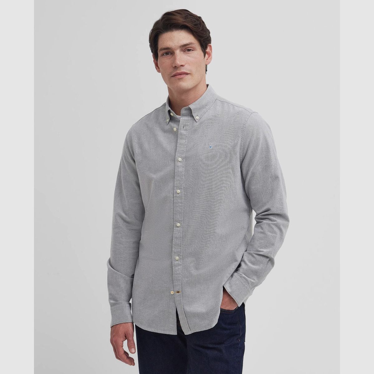 Camisa Oxford Tailored Pale Sage de BARBOUR