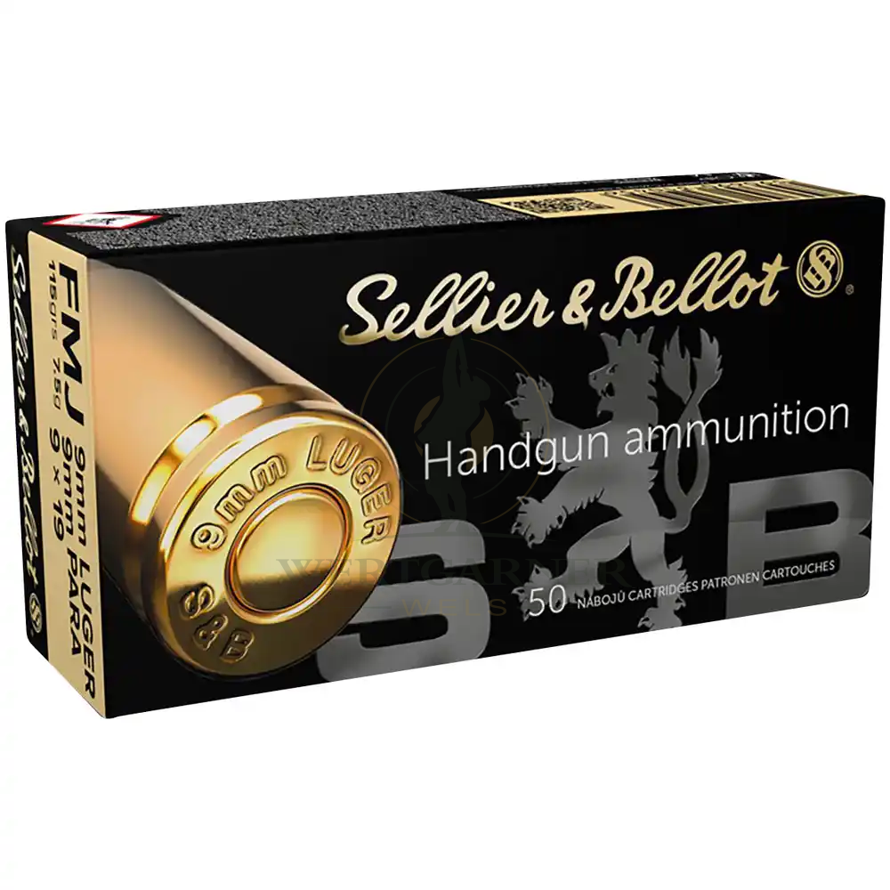 S&B 9mm Luger FMJ 115grs / 50 Stk.