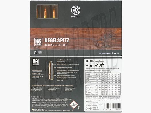RWS KS 10,7 G / 165 GRS (cartuccia con proiettile)