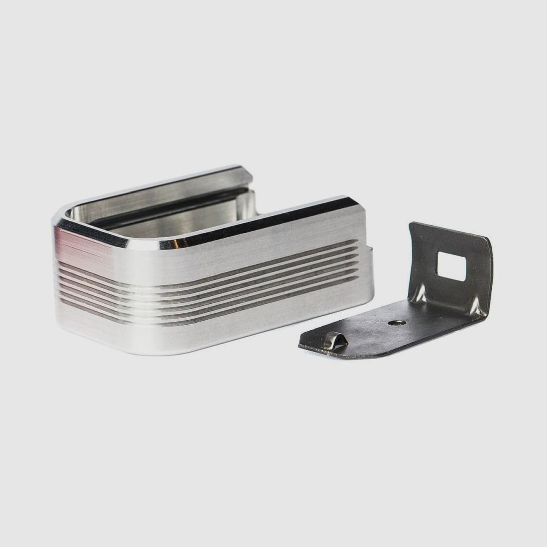 Aluminum Plus-2 set replacing plastic floorplate - Anodized Grey