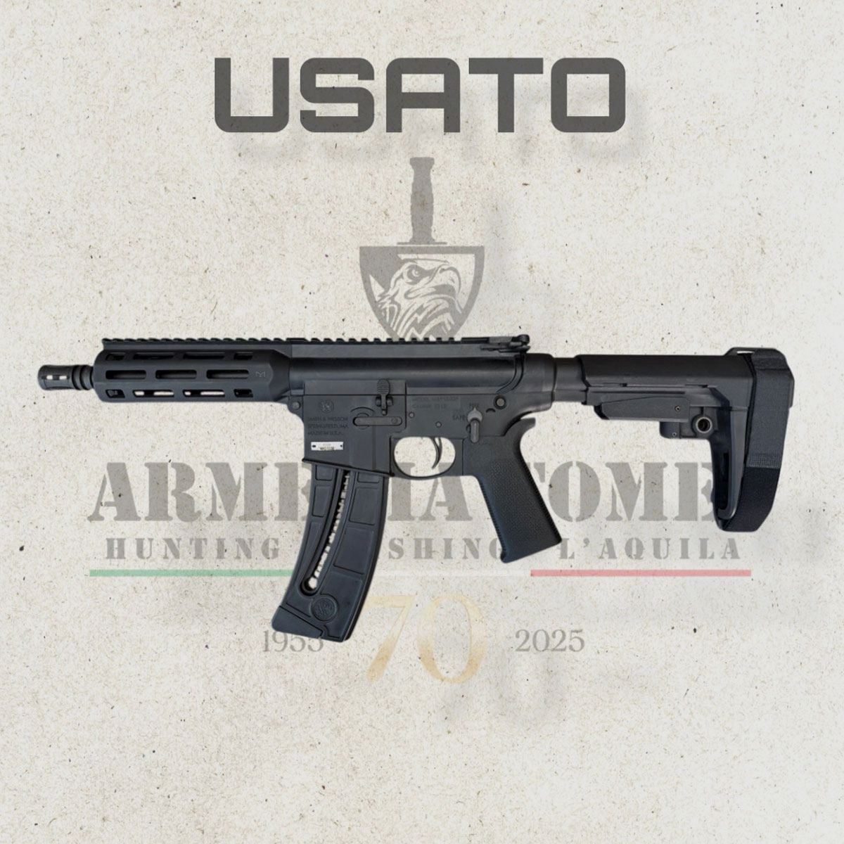 GEBRAUCHT – BÜCHSE – SMITH & WESSON MOD. M&P15-22P BRACE PISTOLE Kal. 22LR, Bild 3 von 4