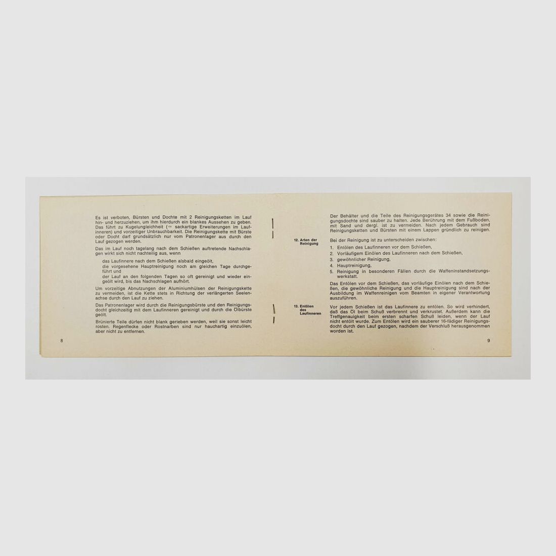 Heckler & Koch Anweisung HK MP5 Behandlung Pflege Reinigung Bundesministerium der Finanzen BMF / ZOLL Bonn 1968