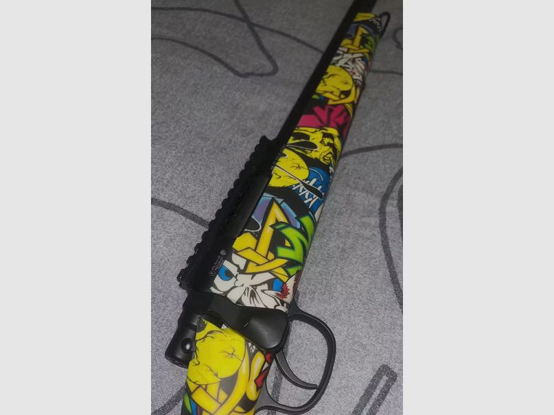 Double Bell VSR-10 Bolt Action Snipergeweer Springer 6mm BB zwart - Jokers Graffiti Edition