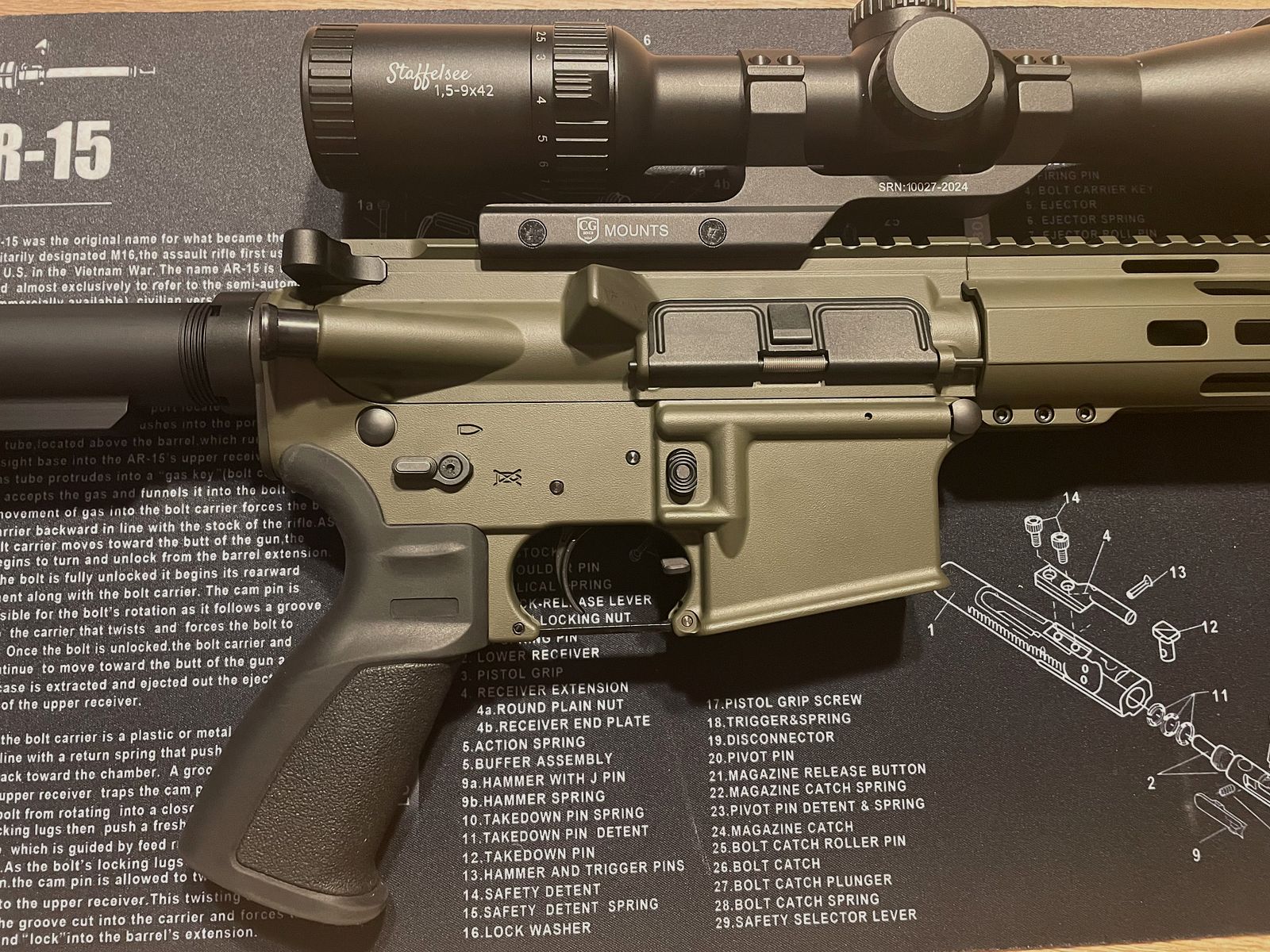 LuxDefTec LDT AR 15 .223 Rem 14,5“ OD Green