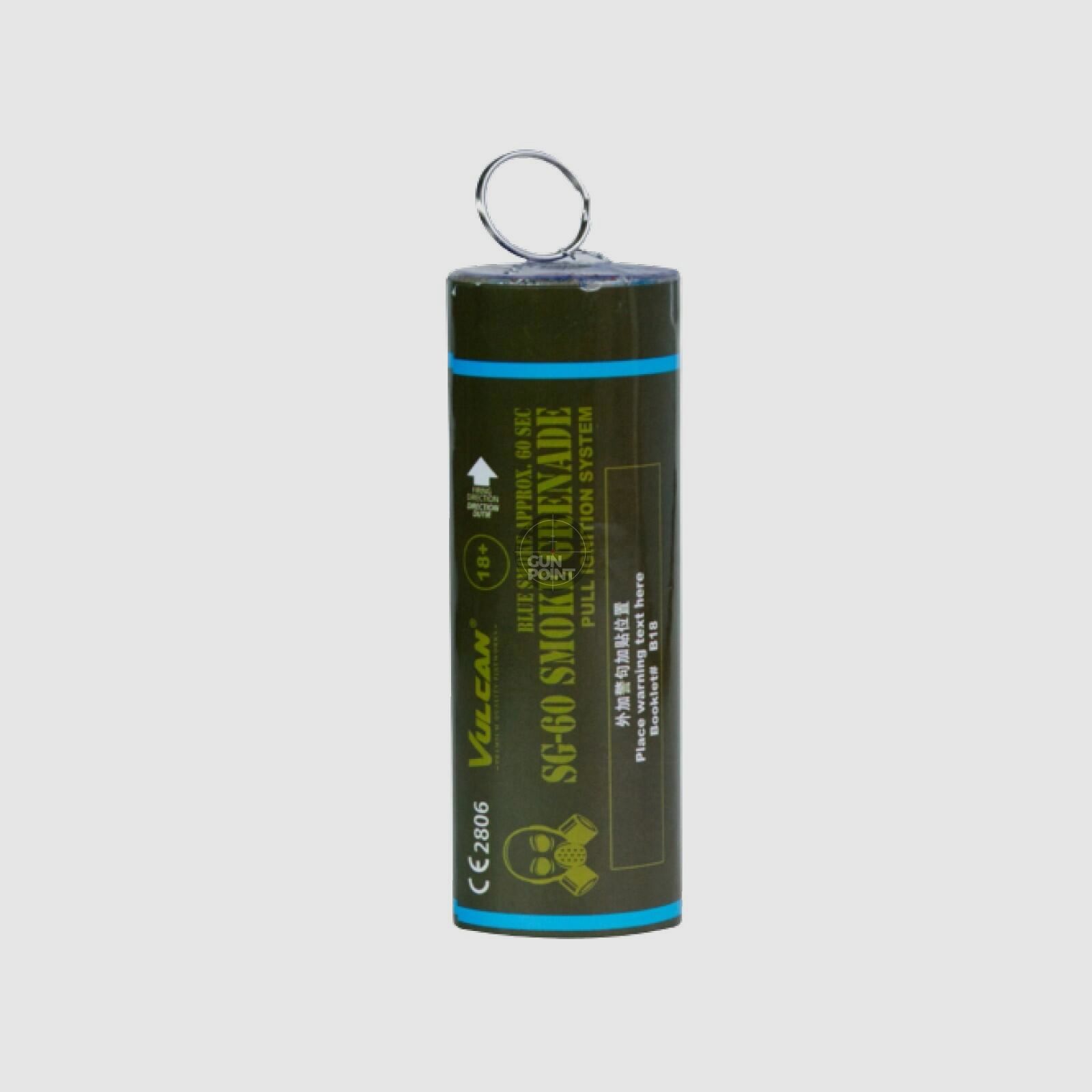 Vulcan Smoke Grenade - Rauchtopf mit Reiznder 60 Sekunden Blau