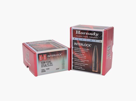 Hornady BULLETS .338/.338 250GR INTERLOCK SP – 100 szt.