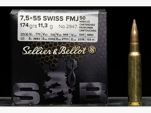 Sellier & Bellot 7,5×55 SWISS FMJ