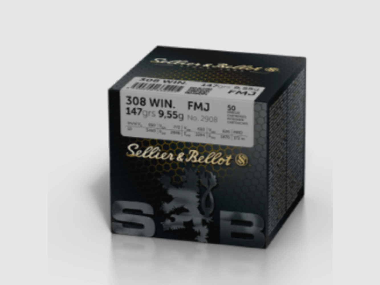 308 Winchester S&B FMJ 147gr VE50
