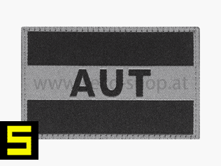 Patch Österreich Flagge schwarz
