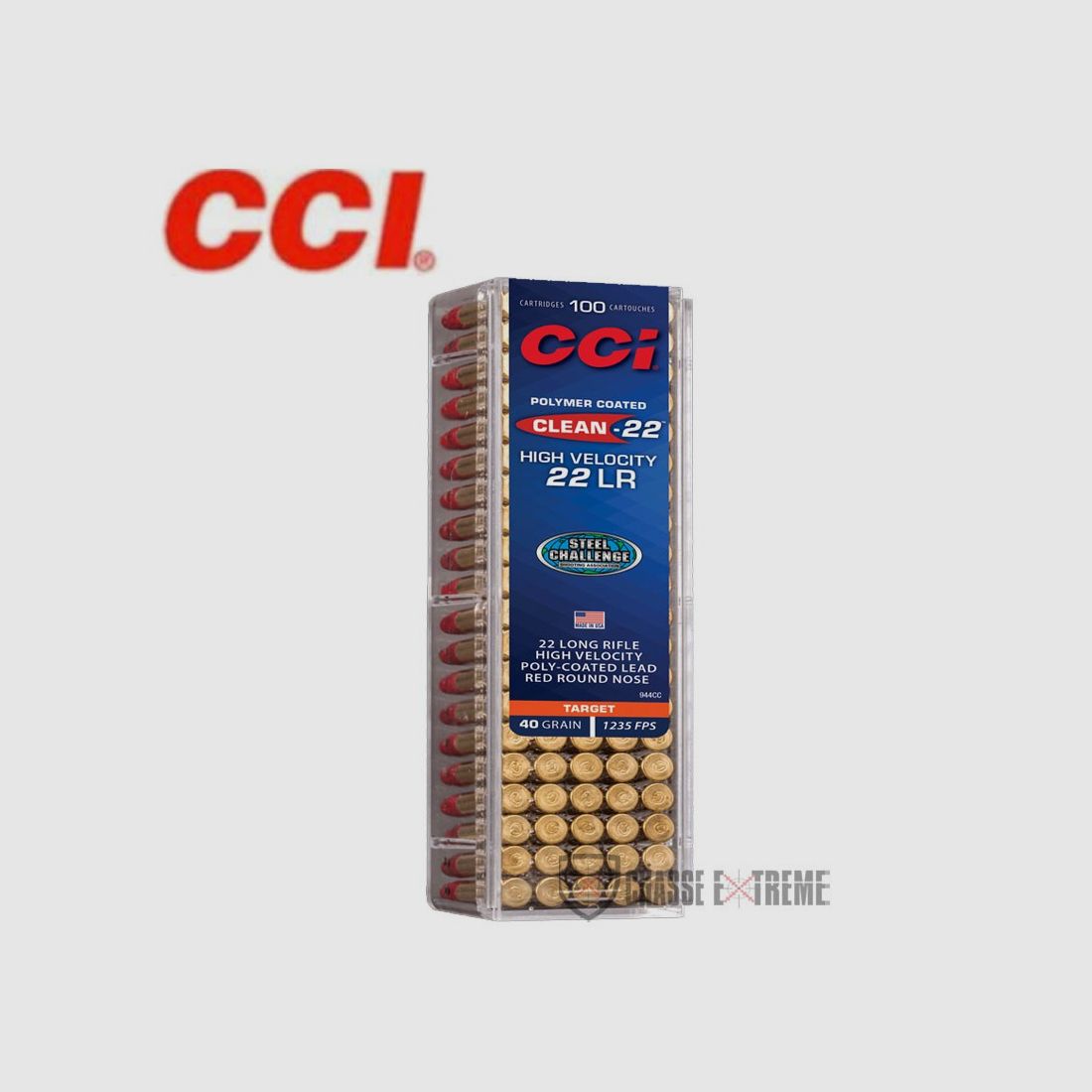 100 Patronen CCI Clean-22 Hochgeschwindigkeit Kal. 22 LR 40Gr RN