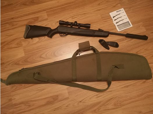 Zestaw karabinu pneumatycznego Mercury 85XTac Kipplauf 4,5mm Diabolo z lunetą 3-9x32 i torbą