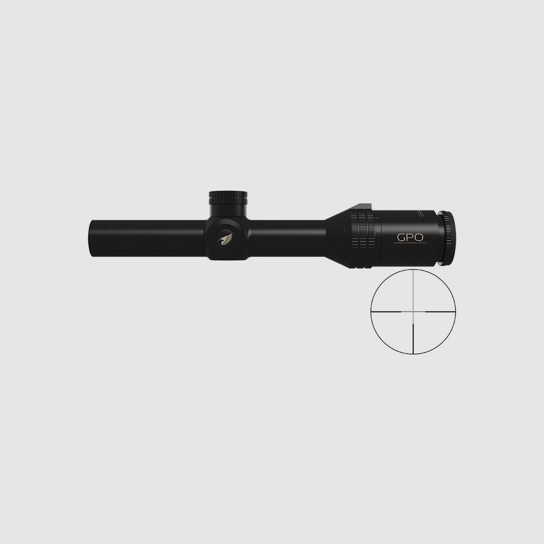 BATTUE-ZIELFERNROHR GPO SPECTRA 1-6X24 MIT BELEUCHTETEM G4A FIBERGLAS