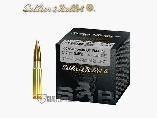100 Nabojów S&B Kal. 300 AAC Blackout 147Gr FMJ