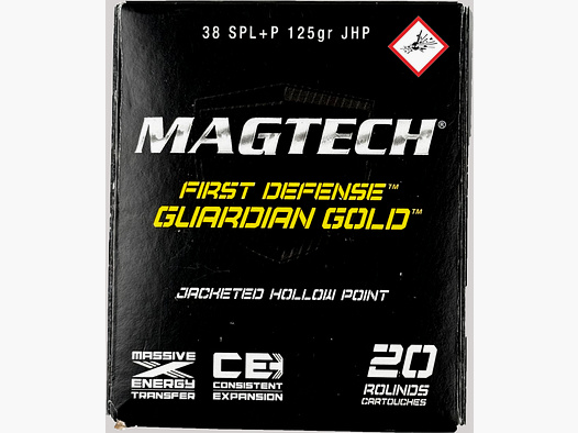 Magtech cartouche de chasse Guardian Gold Cal. .38 Special+P 125grs JHP