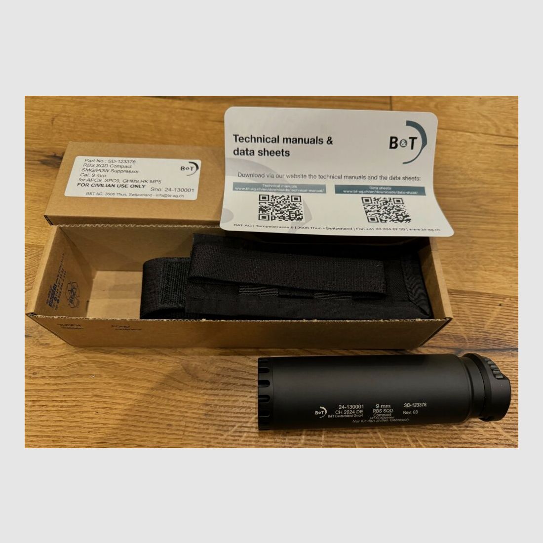 Brügger & Thomet B&T RBS Schalldämpfer SQD™ Compact
