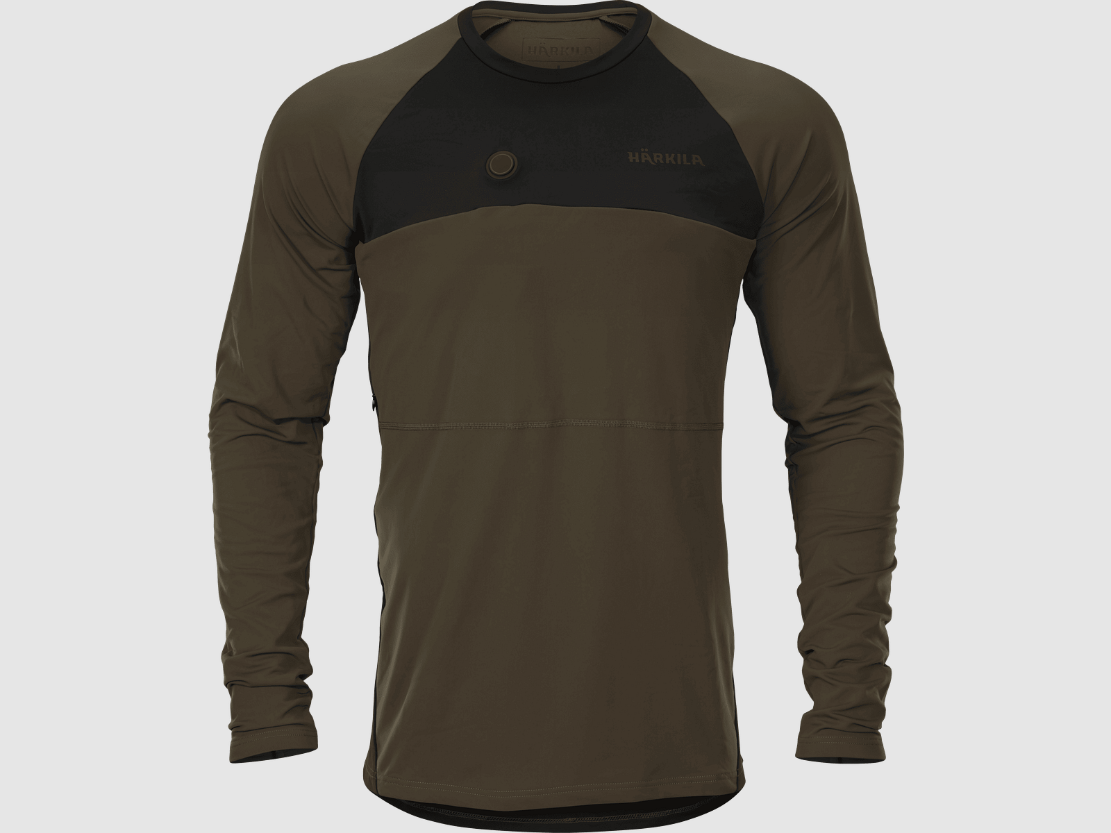 Härkila Heat USB-C L/S T-shirt Homme Willow Green/Black M