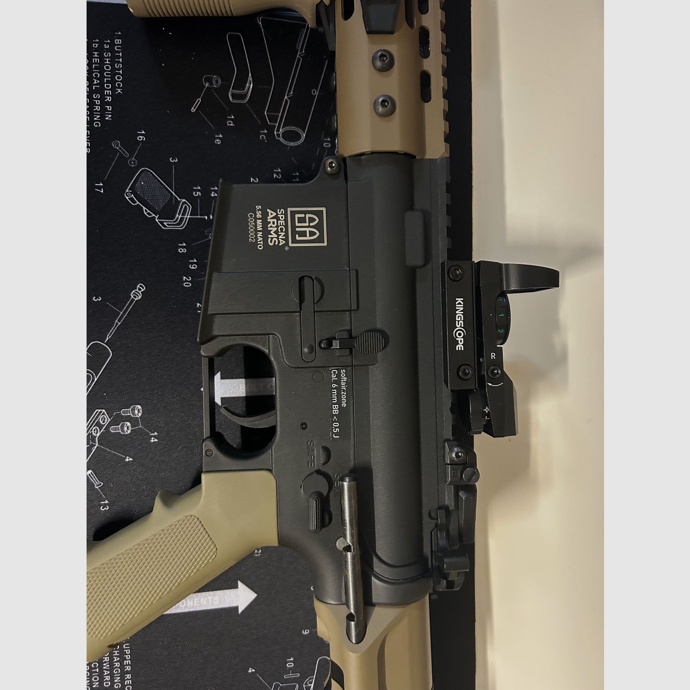 Specna Arms C12 Core Half Tan 0,5J Airsoft comme neuf !!