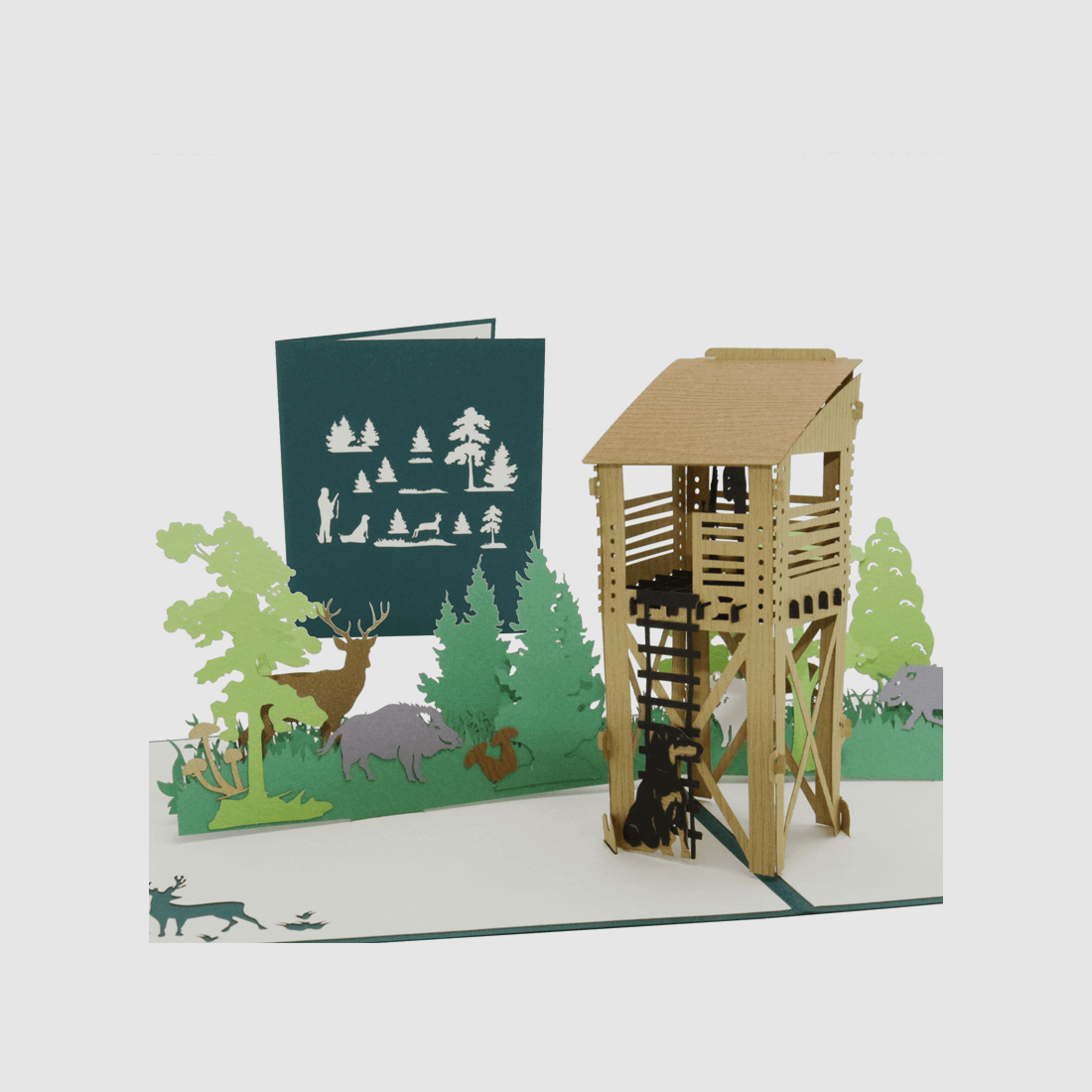 Pop-up-Karte "Hochsitz"