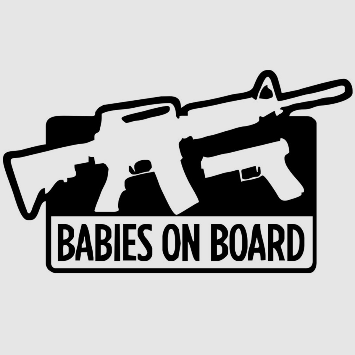 Babies on Board Aufkleber - Schwarz