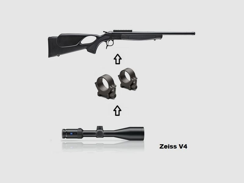Bergara BA13 TD + Zeiss V4 3-12x56 + Montage + ... / Komplettpaket