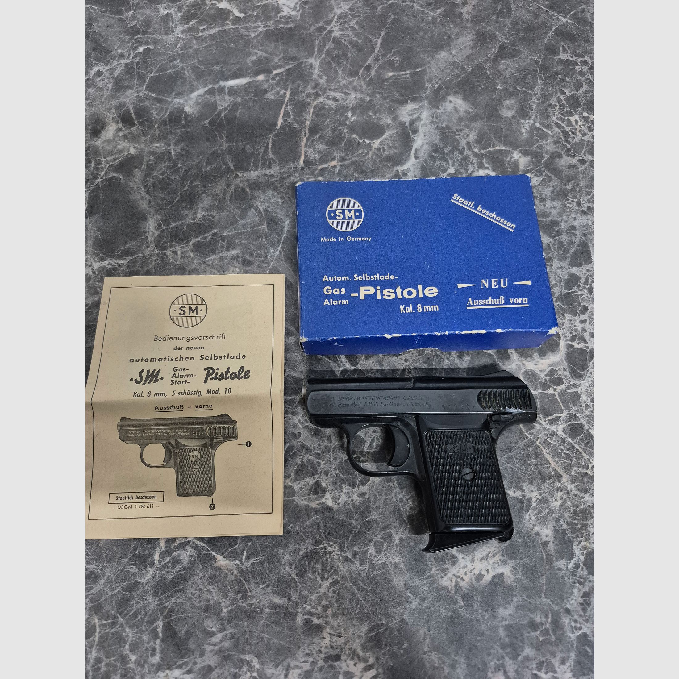 Pistola de señal/alarma/gas SM 8 mm modelo 10