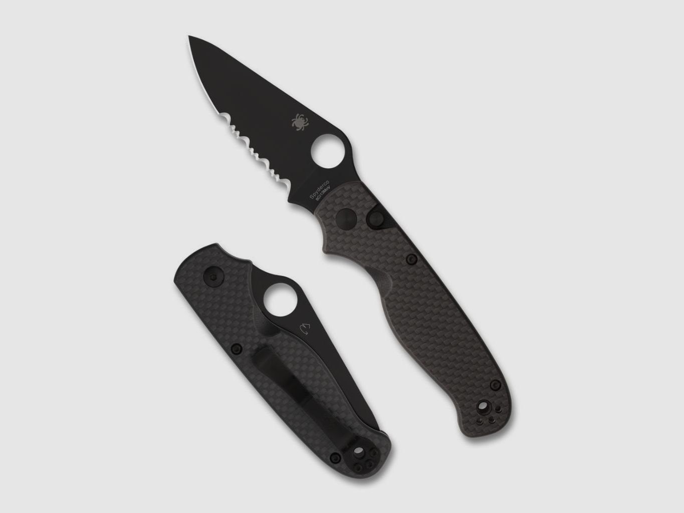 Spyderco ButtonUp Carbonfaser (glatt, Stahl), Bild 1 von 8