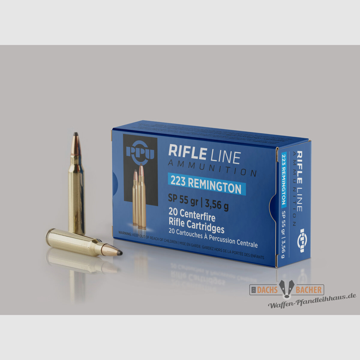 PPU Privi Partizan .223 Rem 3,56g/55gr SP Teilmantel 20 Schuß