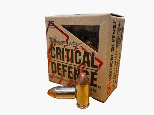 HORNADY CRITICAL DEFENSE 9MM MAK - 90 GRS. - FTX - 25 PIEZAS
