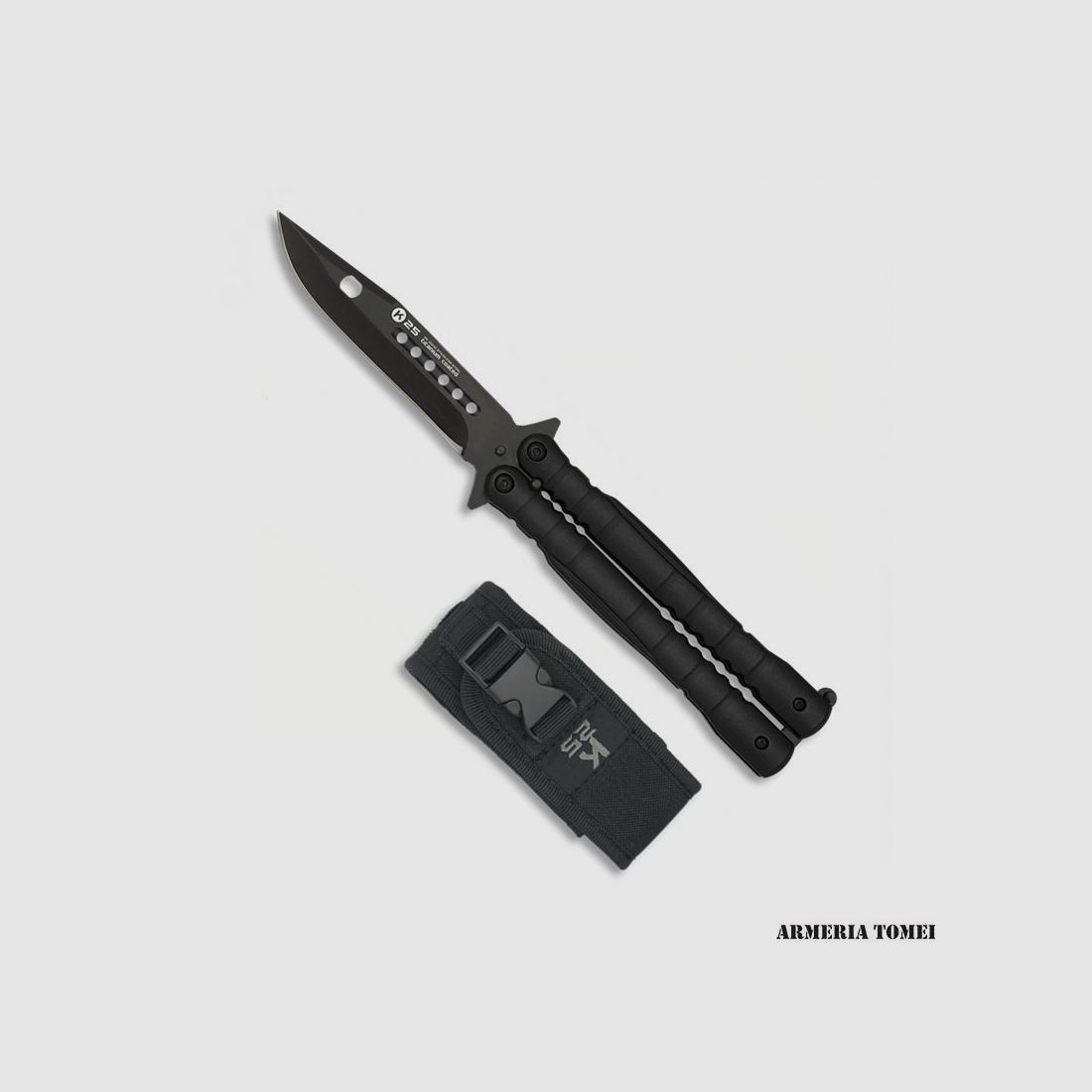 Knife – RUI K25 02131 Balisong Black Handle Blade 10.3 cm
