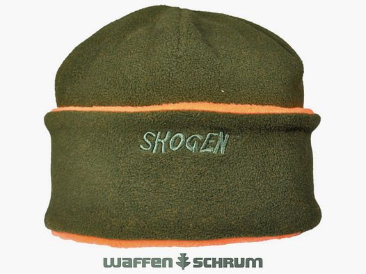 Skogen Wendefleece - Mütze mit Signal Oliv-Orange
