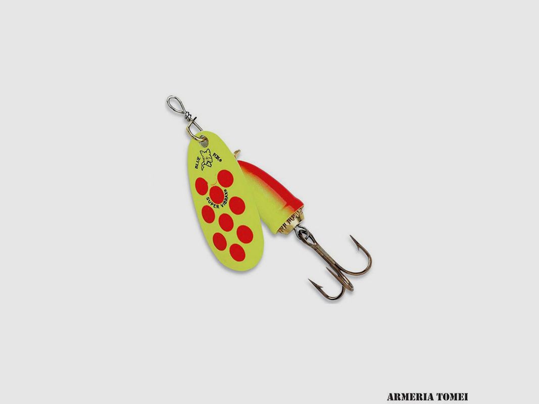 CUCCHIAINO – VIBRAX – BLUE FOX SUPER VIBRAX 3/16 6g ( 2 ) Hot Pepper
