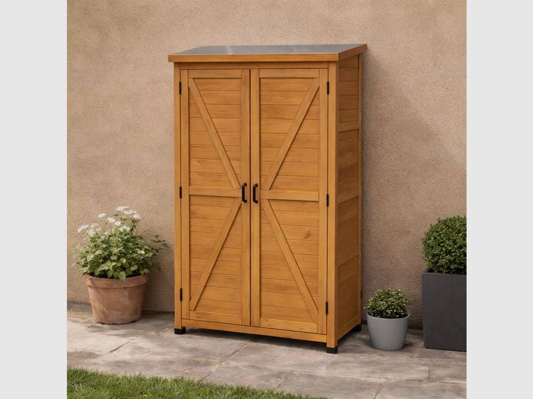 Gartenhaus Sambre aus Holz Höhe 174 cm - 2 Türen 0,44m², Bild 1 von 13