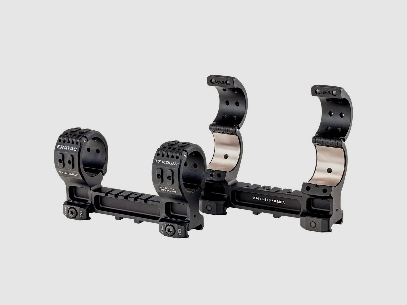 ERATAC Blockmontage T7 kurze Ausführung Ø 30mm - Bauhöhe 15mm - Vorneigung 0MOA, Bild 3 von 4
