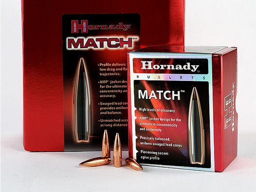Hornady BTHP-Match Bullets 1 Pack .30 / .308 Win. 168 grs (100 pieces at €0.479 each)