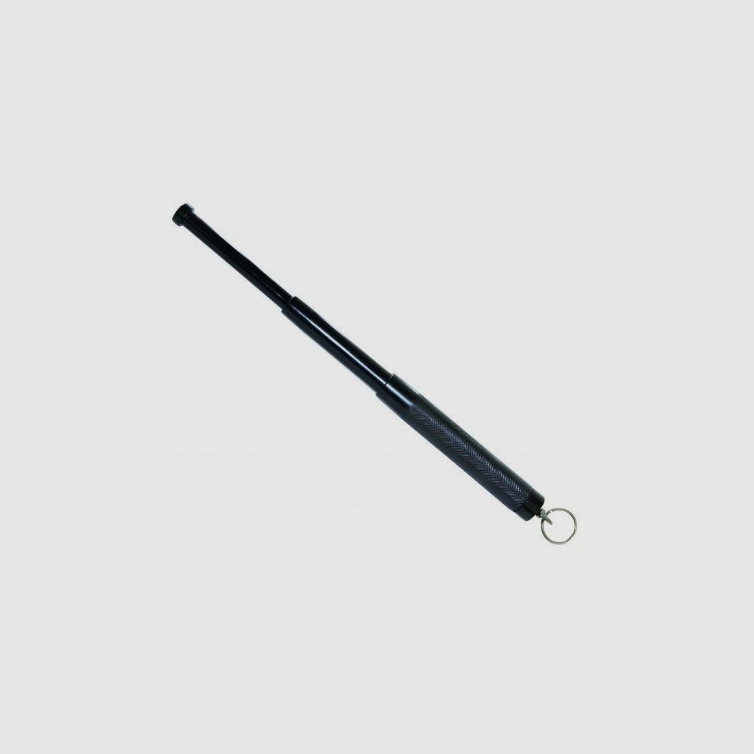 Mini telescopic baton 12" with keyring - Black