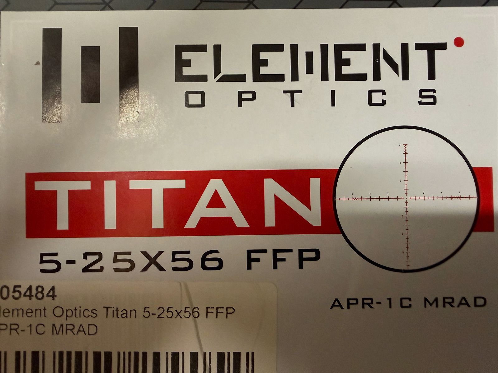 Element Optics Titan | 5-25x56 FFP APR-1C MRAD Absehen - 1⁄10 MRAD